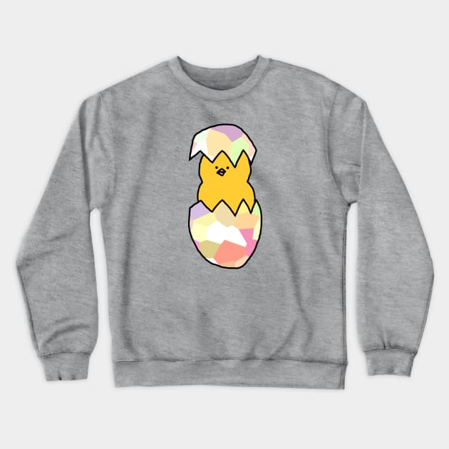 Cute Baby Chicken in Easter Egg Crewneck Sweatshirt by ellenhenryart